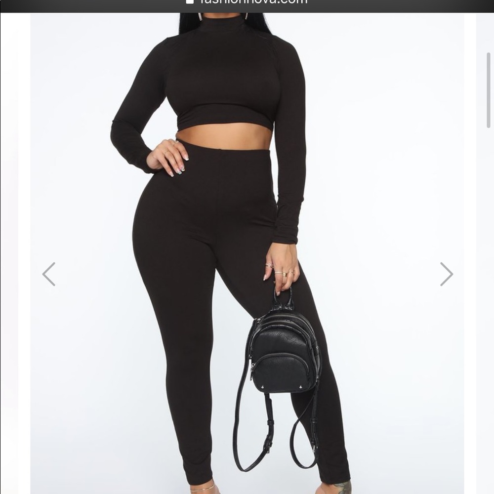 Black fashion nova 2 piece set. BRAND NEW WITH TAG